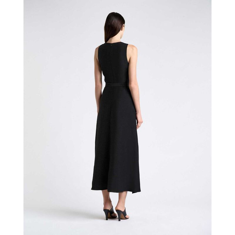 Cue Viscose Blend Topstitched Midi Dress image number 1